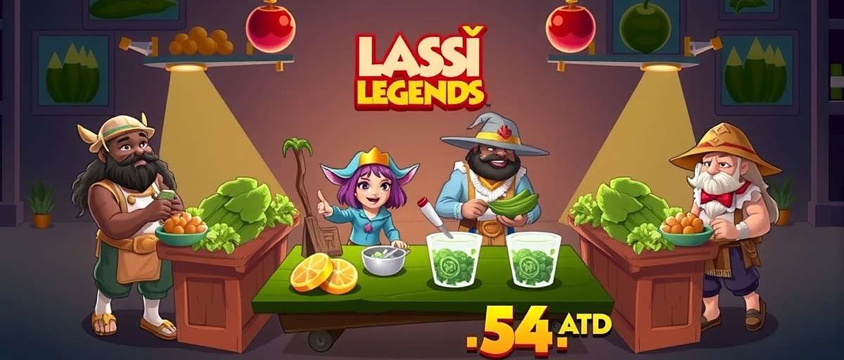 Lassi Legends Multiplayer Gameplay Lassi Legends gameplay showing four players competing in a market setting to collect ingredients