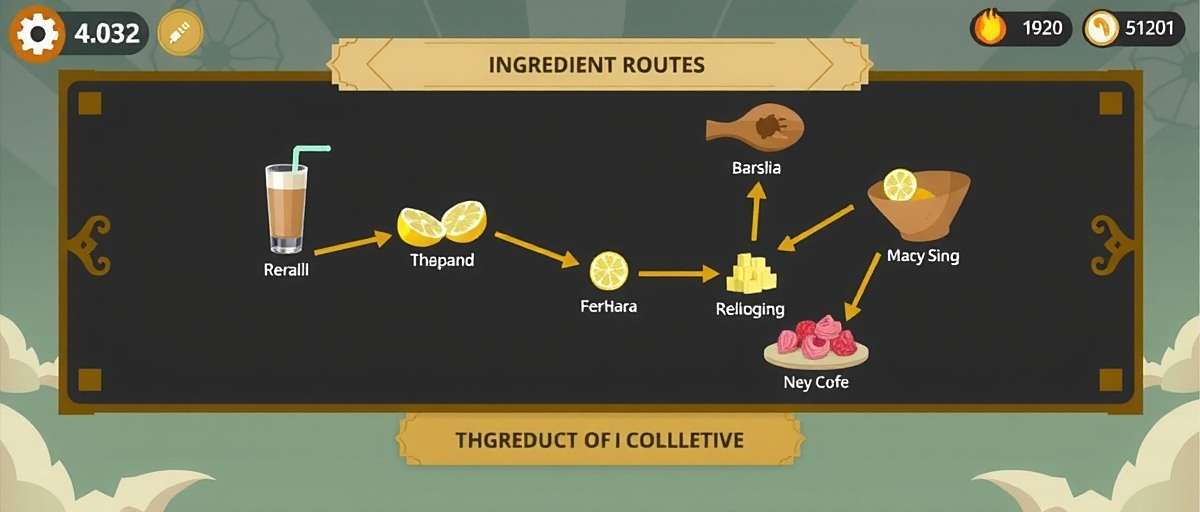 Lassi Legends Pro Strategy Guide Strategy guide illustration showing optimal ingredient collection routes in Lassi Legends